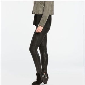 NEW SPANX moto leather leggings